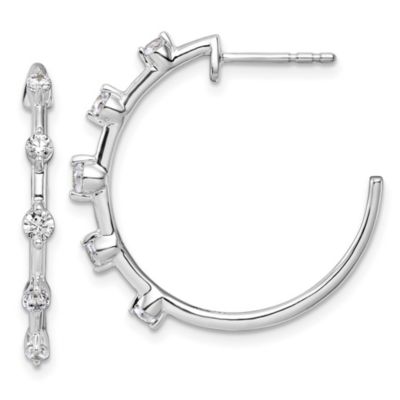 Belk & Co Lab Created 3/8 ct. t.w. Lab Grown Diamond Hoop Earrings in 14K White Gold