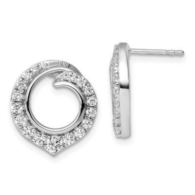 Belk & Co Lab Created 1 ct. t.w. Lab Grown Diamond VS/SI+ G+ Circle Post Earrings in 14k White Gold