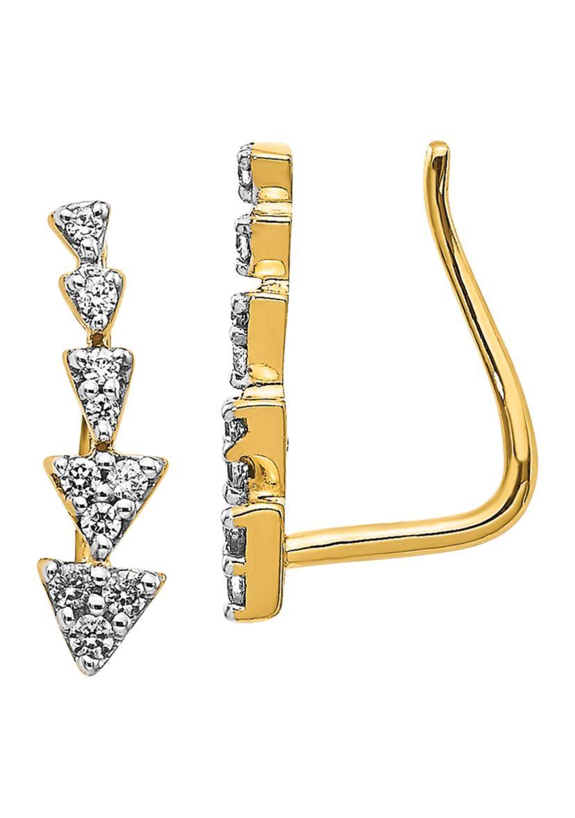 1/8 ct. t.w. Diamond Earrings in 14K Yellow Gold