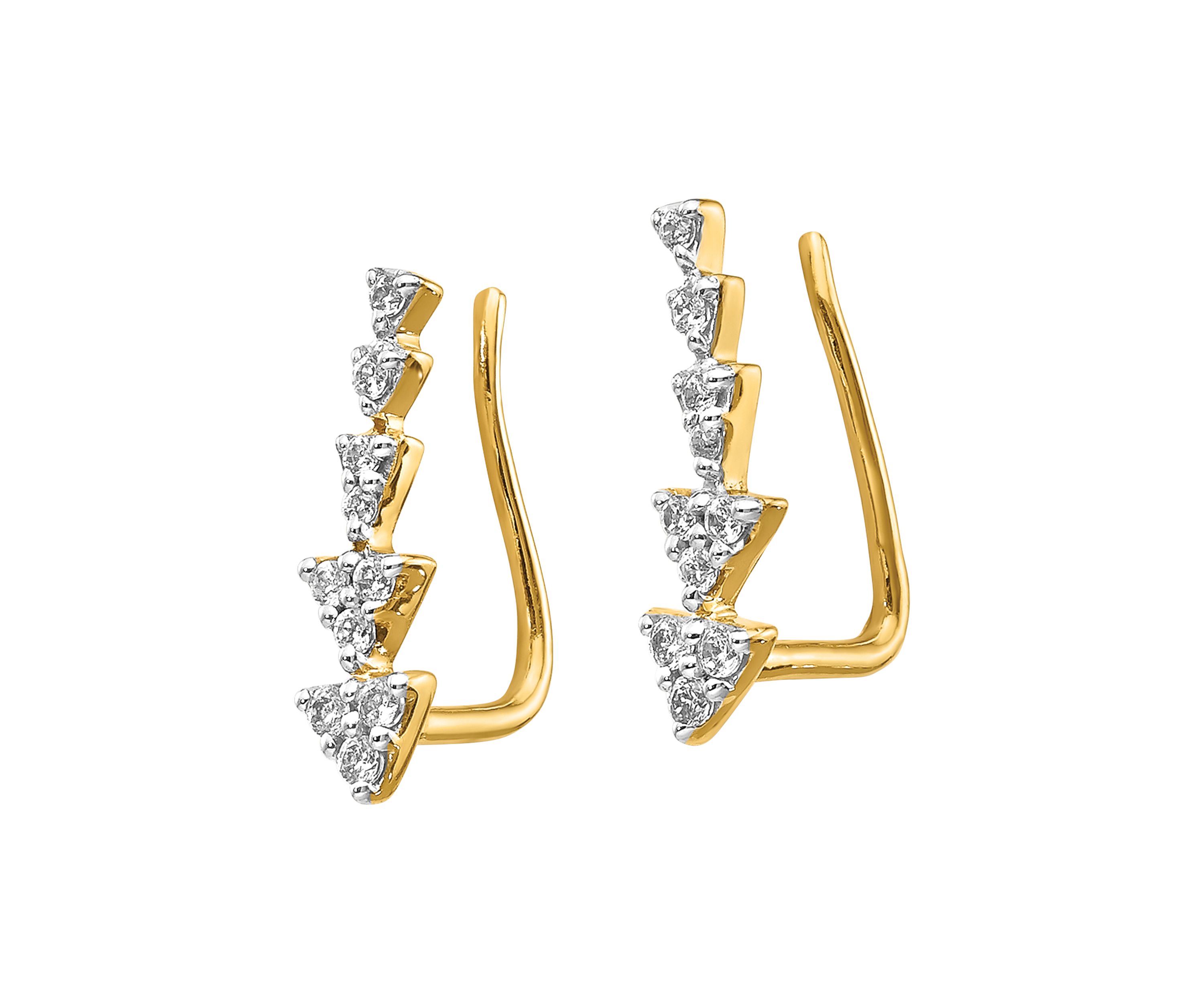 1/8 ct. t.w. Diamond Earrings in 14K Yellow Gold
