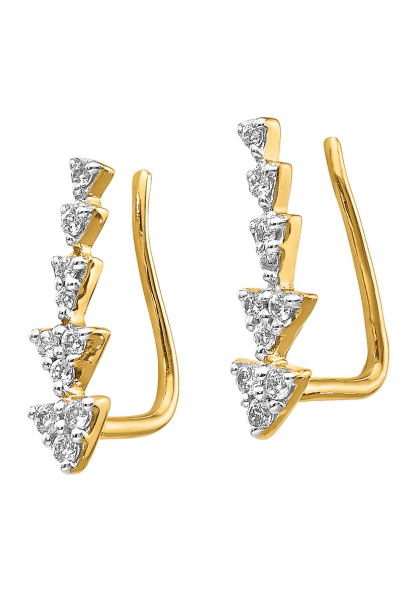 1/8 ct. t.w. Diamond Earrings in 14K Yellow Gold