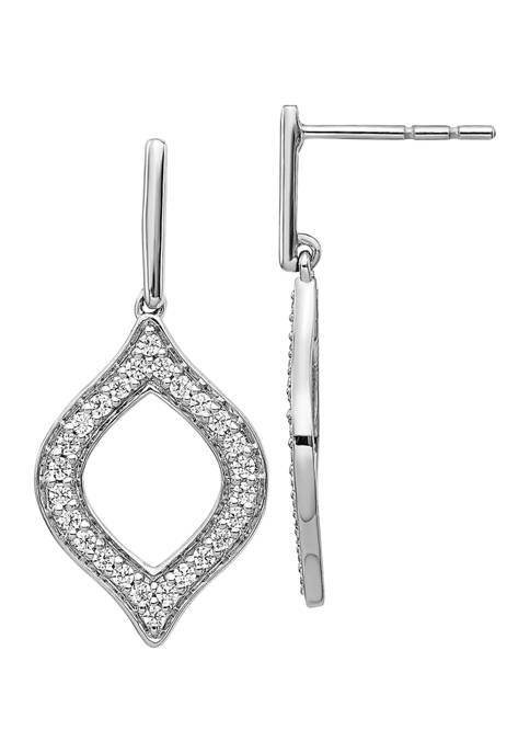 1/2 ct. t.w. Lab Grown Diamond Fancy Dangle Earrings in 14K White Gold
