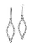 1/2 ct. t.w. Lab Grown Diamond Fancy Dangle Earrings in 14K White Gold