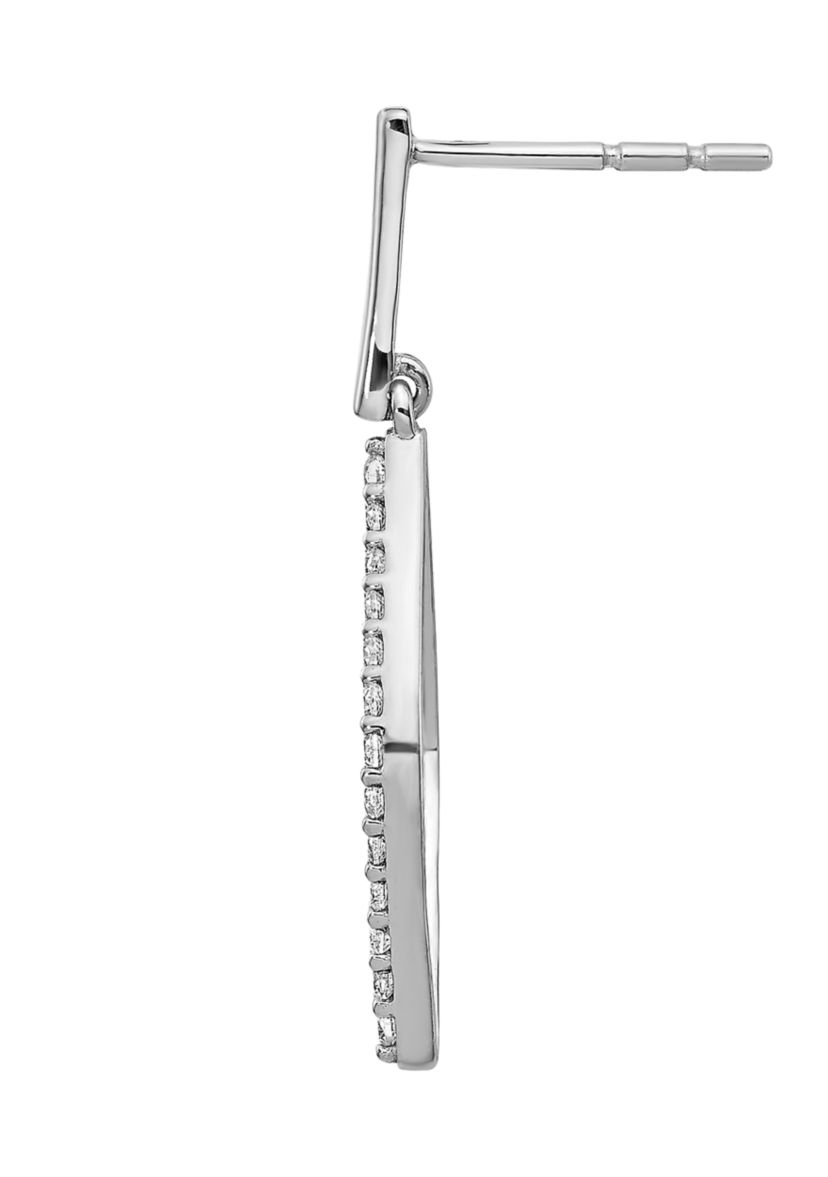 1/2 ct. t.w. Lab Grown Diamond Fancy Dangle Earrings in 14K White Gold