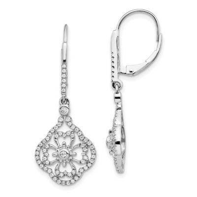 Belk & Co Lab Created 1/2 ct. t.w. Diamond Dangle Earrings in 14K Yellow Gold