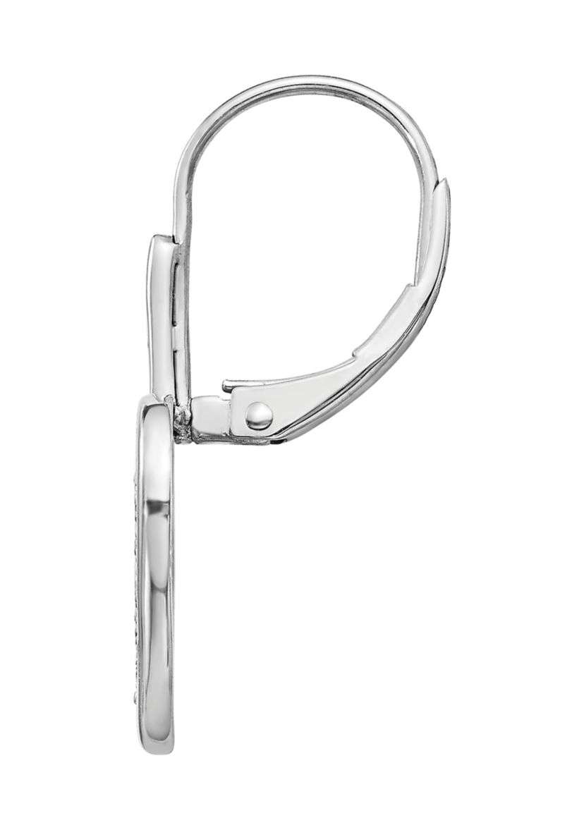 1/2 ct. t.w. Diamond Fancy Heart Lever Back Earrings in 14K White Gold