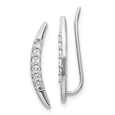 Belk & Co Lab Created 1/5 ct. t.w. Diamond Dangle Earrings in 14K White Gold
