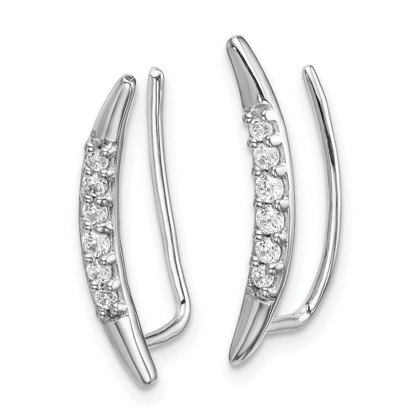 Lab Created 1/5 ct. t.w. Diamond Dangle Earrings in 14K White Gold