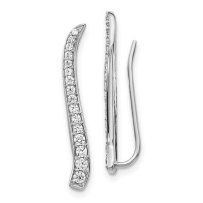 Belk & Co Lab Created 1/2 ct. t.w.Lab Grown Diamond Ear Climber Earrings in 14K White Gold