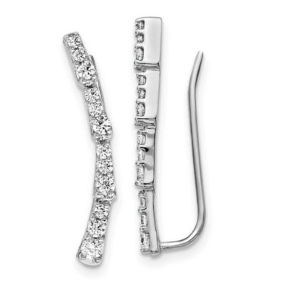 Belk & Co 1/2 ct. t.w. Diamond Ear Climber Earrings in 14K White Gold