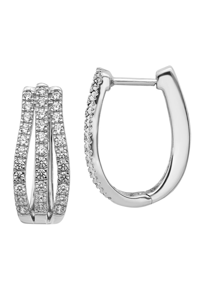 1 ct. t.w. Lab Grown Diamond Earrings in 14K White Gold