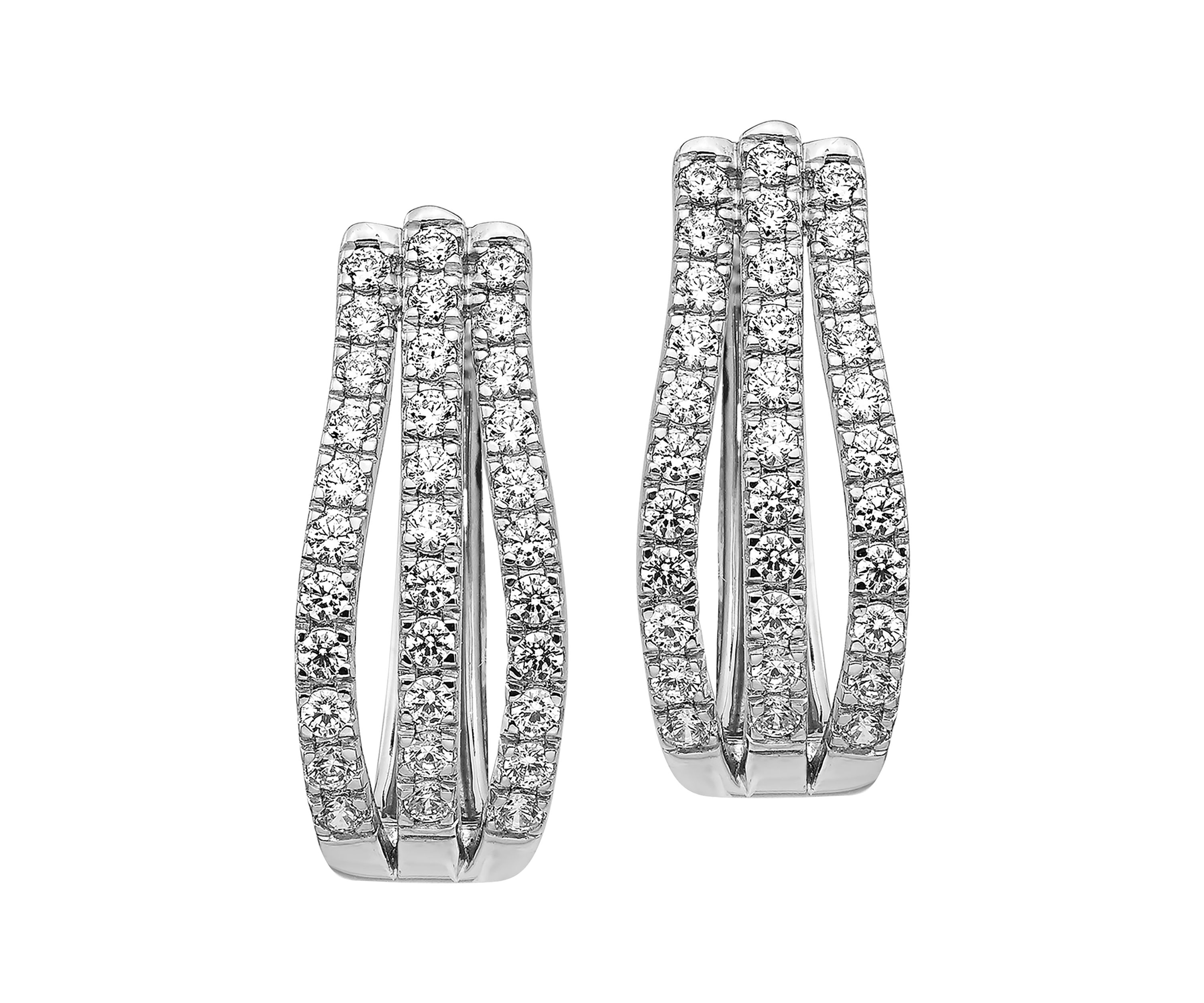 1 ct. t.w. Lab Grown Diamond Earrings in 14K White Gold