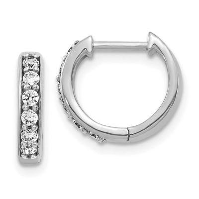 Belk & Co Lab Created 1/4 ct. t.w. Lab Grown Diamond Hinged Hoop Earrings in 14K Gold