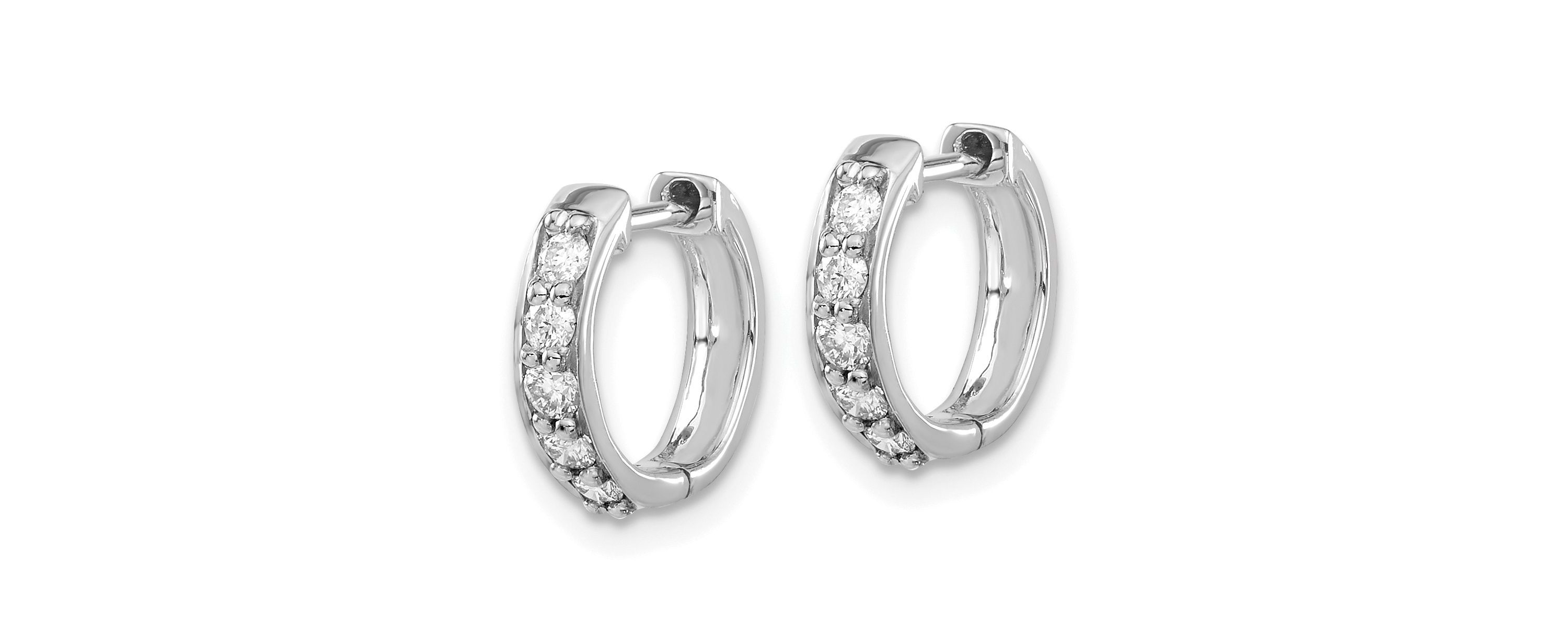 Lab Created 1/3 ct. t.w. Diamond Hoop Earrings in 14K White Gold