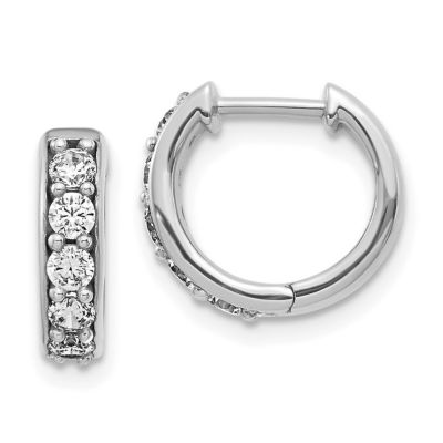 Belk & Co Lab Created 1/2 ct. t.w. Lab Grown Diamond Hinged Hoop Earrings in 14K Gold