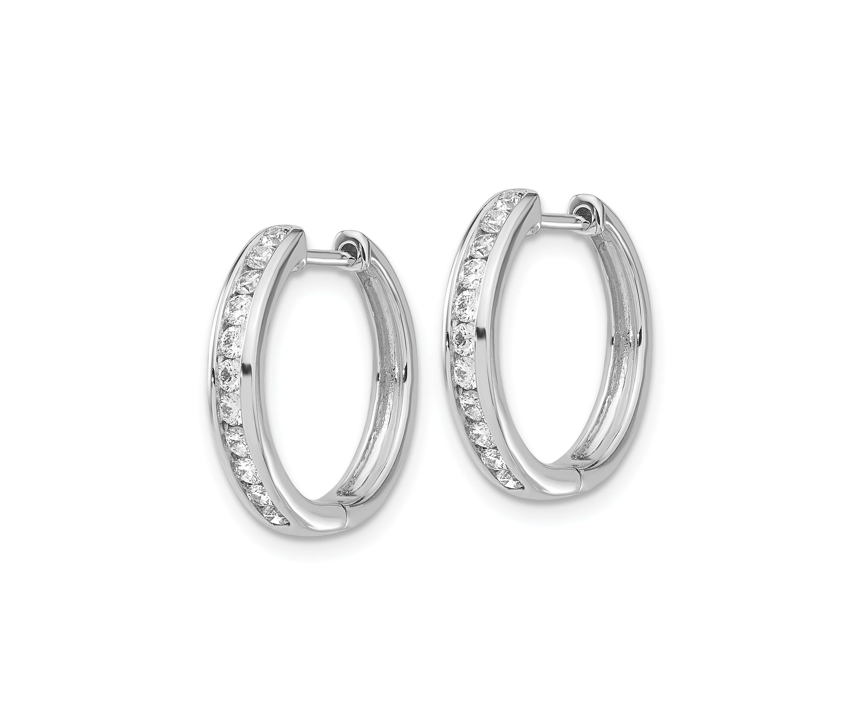 1/2 ct. t.w. Diamond Hinged Hoop Earrings in 14K Gold