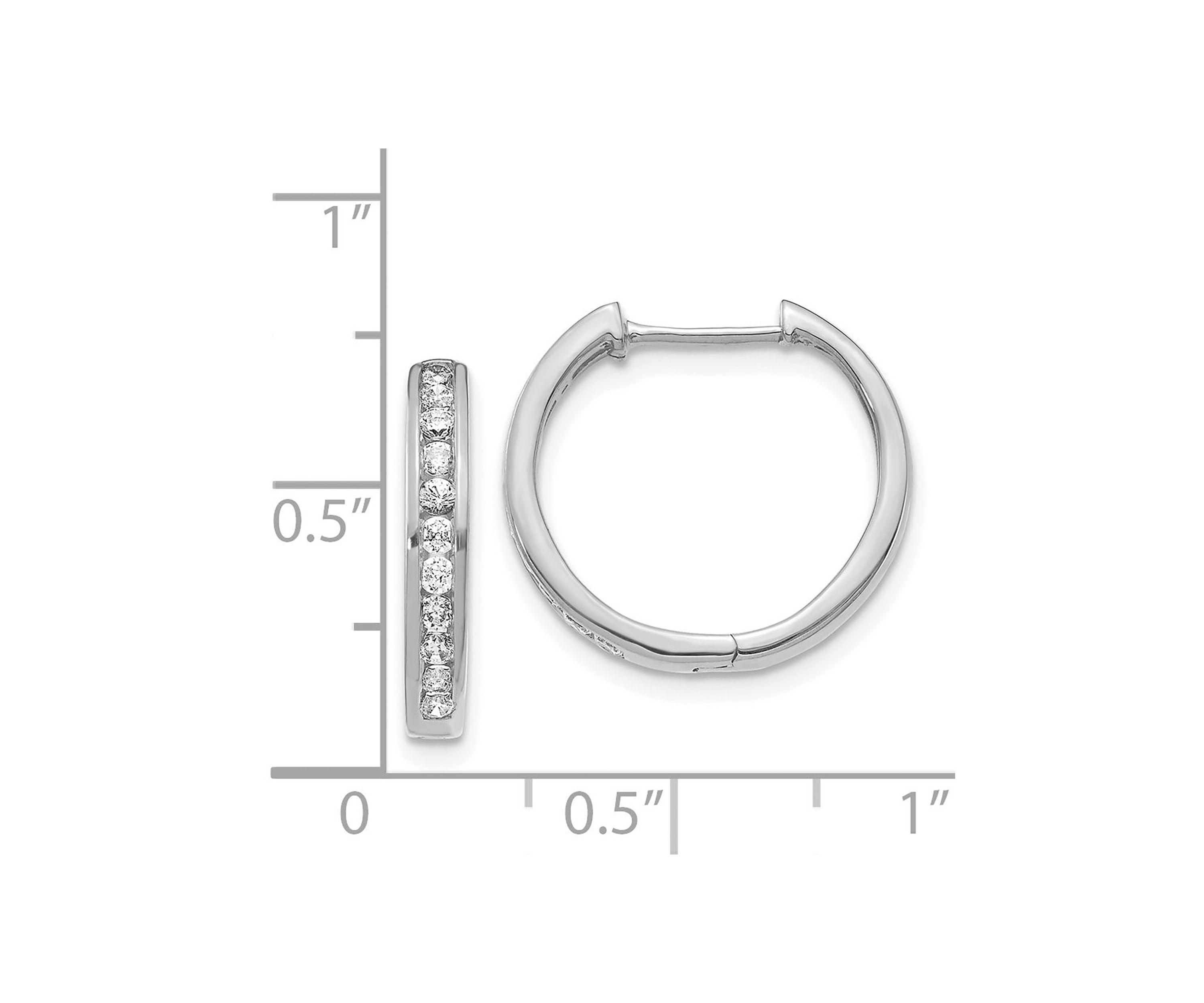 1/2 ct. t.w. Diamond Hinged Hoop Earrings in 14K Gold