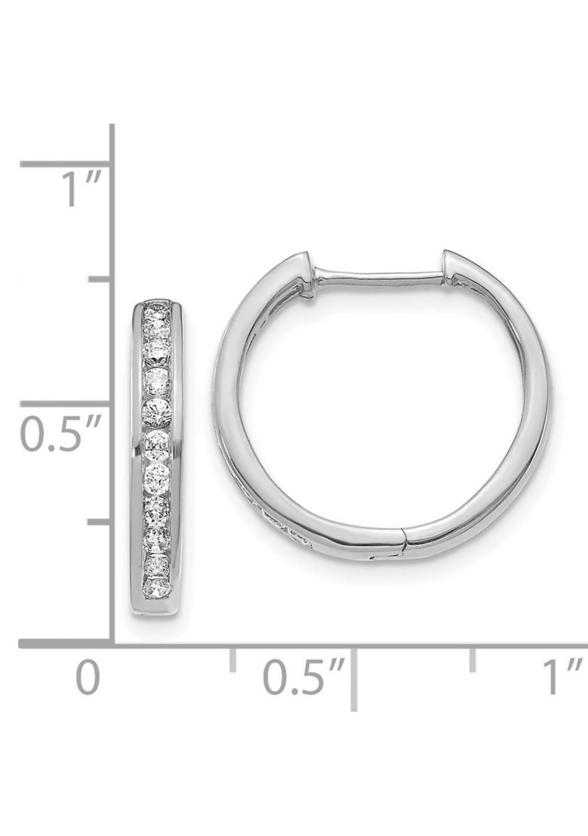 1/2 ct. t.w. Diamond Hinged Hoop Earrings in 14K Gold