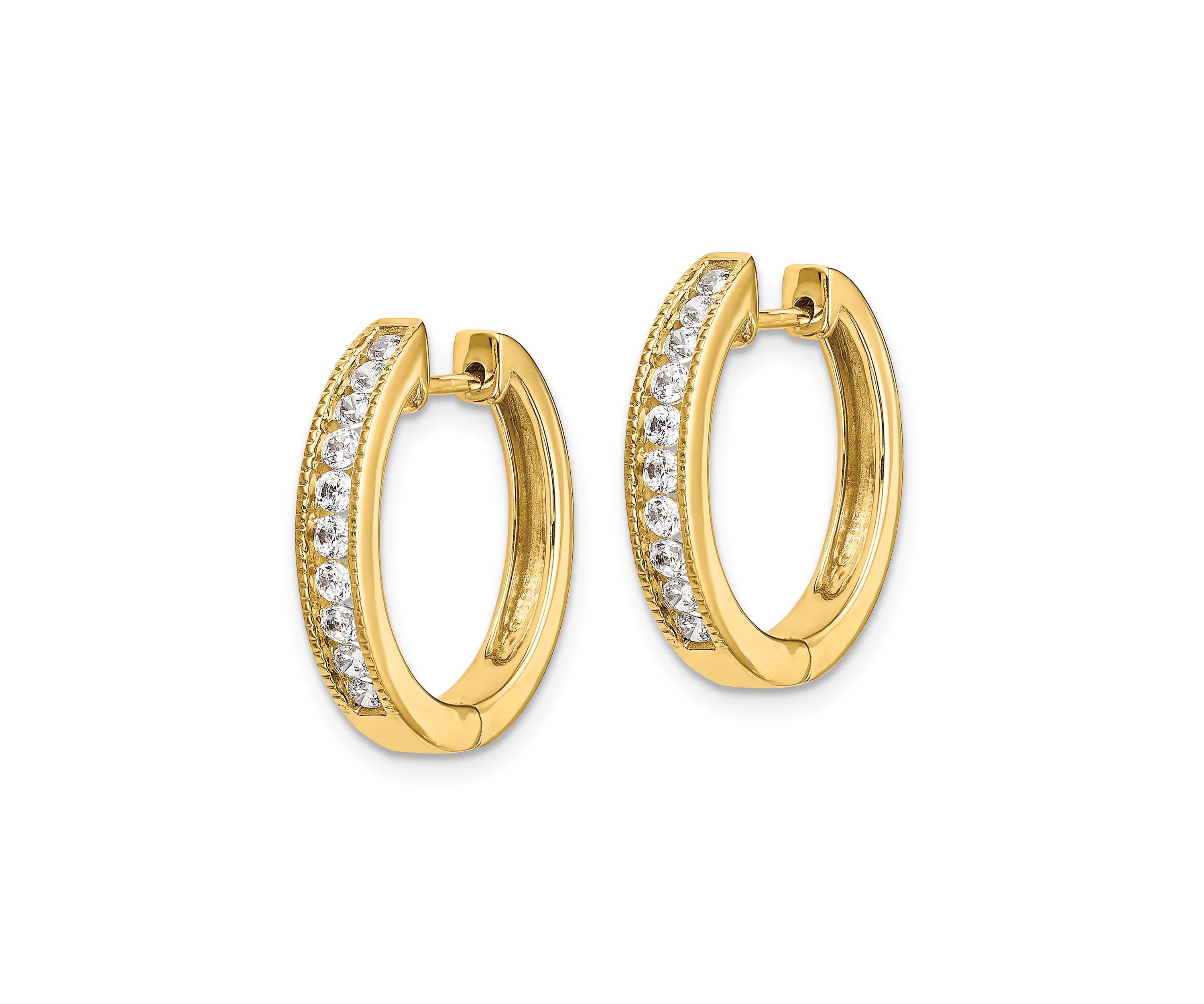 1 ct. t.w. Diamond Hinged Hoop Earrings in 14K Yellow Gold