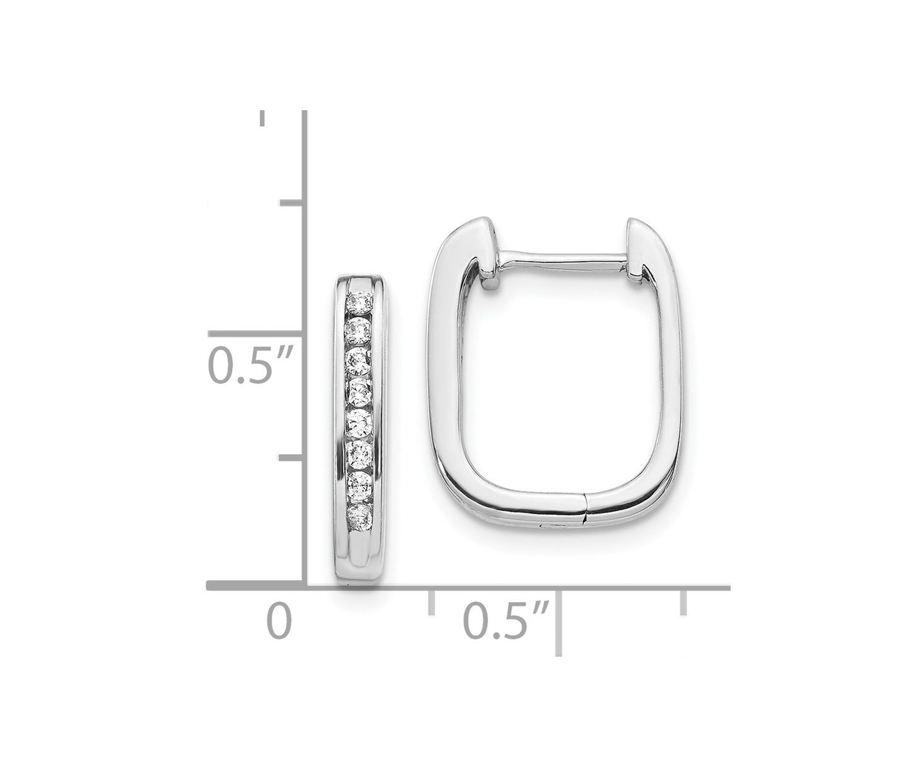 1/4 ct. t.w. Diamond Complete Hinged Hoop Earrings in 14K White Gold
