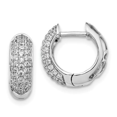 Belk & Co Lab Created 3/4 ct. t.w. Diamond Hoop Earrings in 14K White Gold