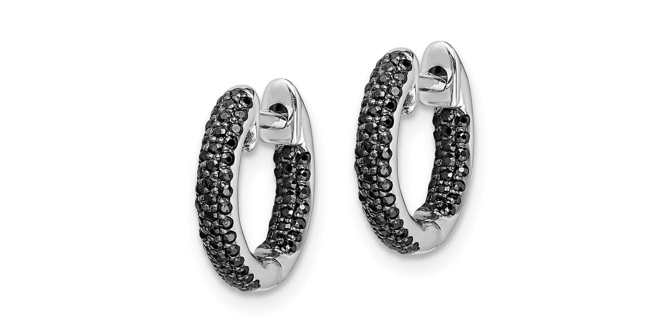 Lab Created 3/8 ct. t.w. Lab Grown Diamond Hinged Hoop Earrings in 14K White Gold