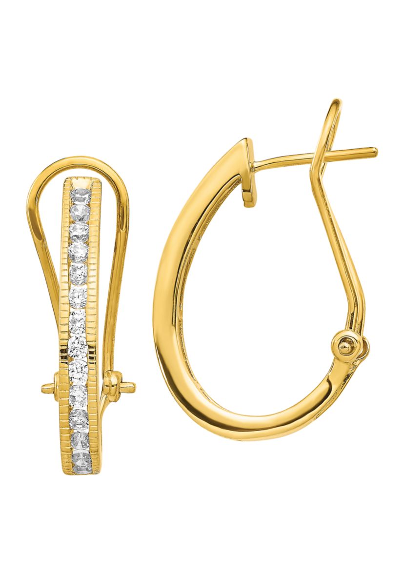 1 ct. t.w. Lab Grown Diamond Earrings in 14K Yellow Gold