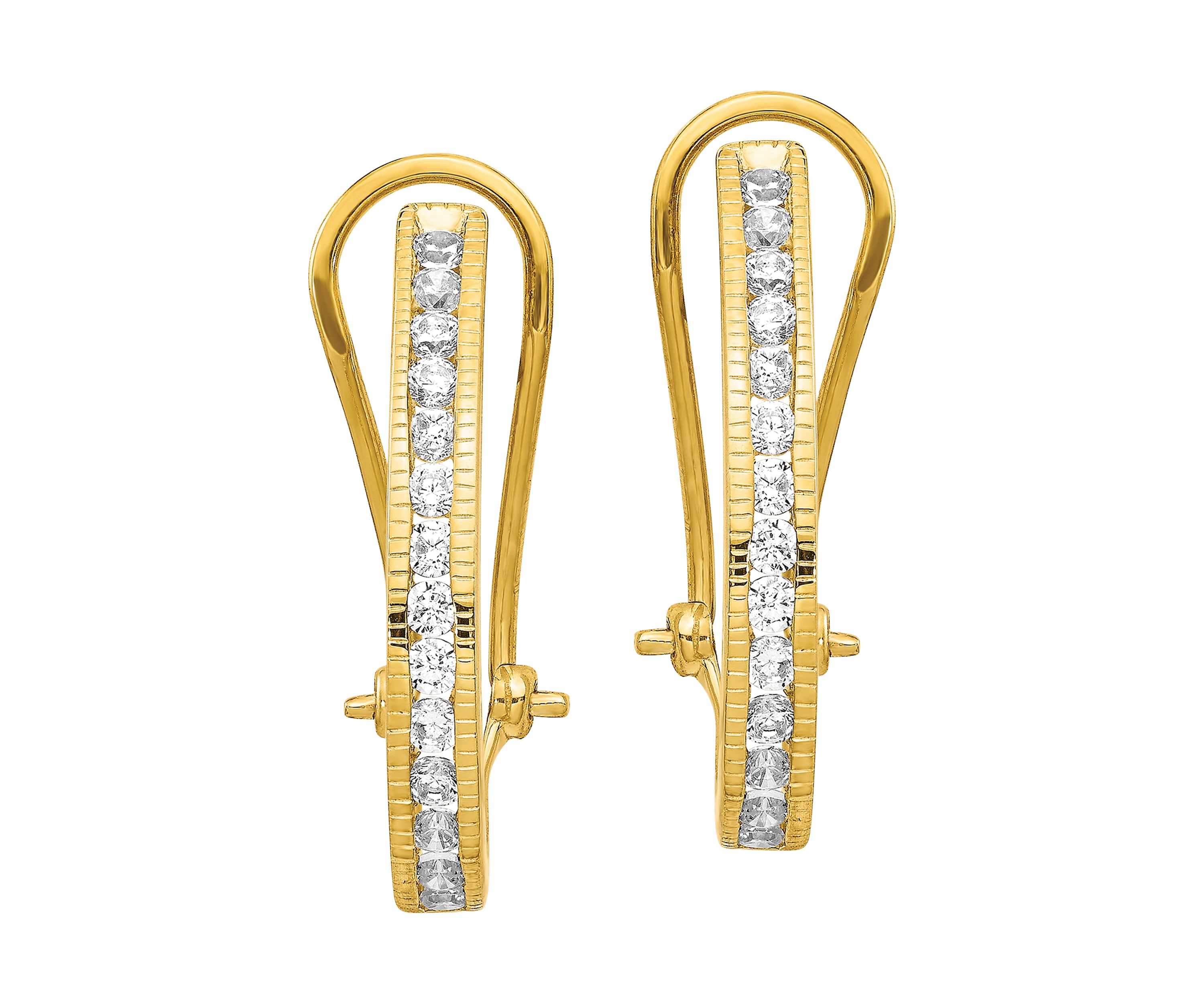 1 ct. t.w. Lab Grown Diamond Earrings in 14K Yellow Gold