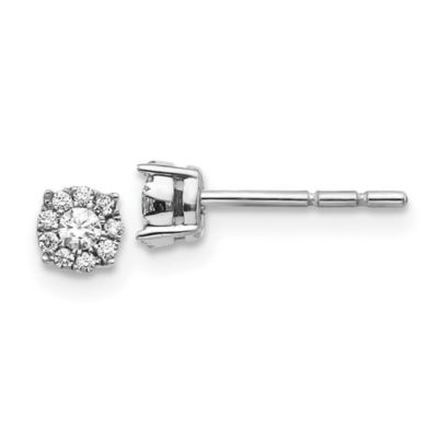 Belk & Co 1/6 ct. t.w. Diamond Cluster Post Earrings in 14K White Gold