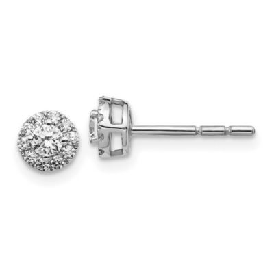 Belk & Co 1/3 ct. t.w. Diamond Cluster Post Earrings in 14K White Gold