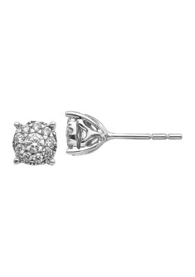 Belk & Co 1/2 ct. t.w. Lab Grown Diamond Earrings in 14K White Gold