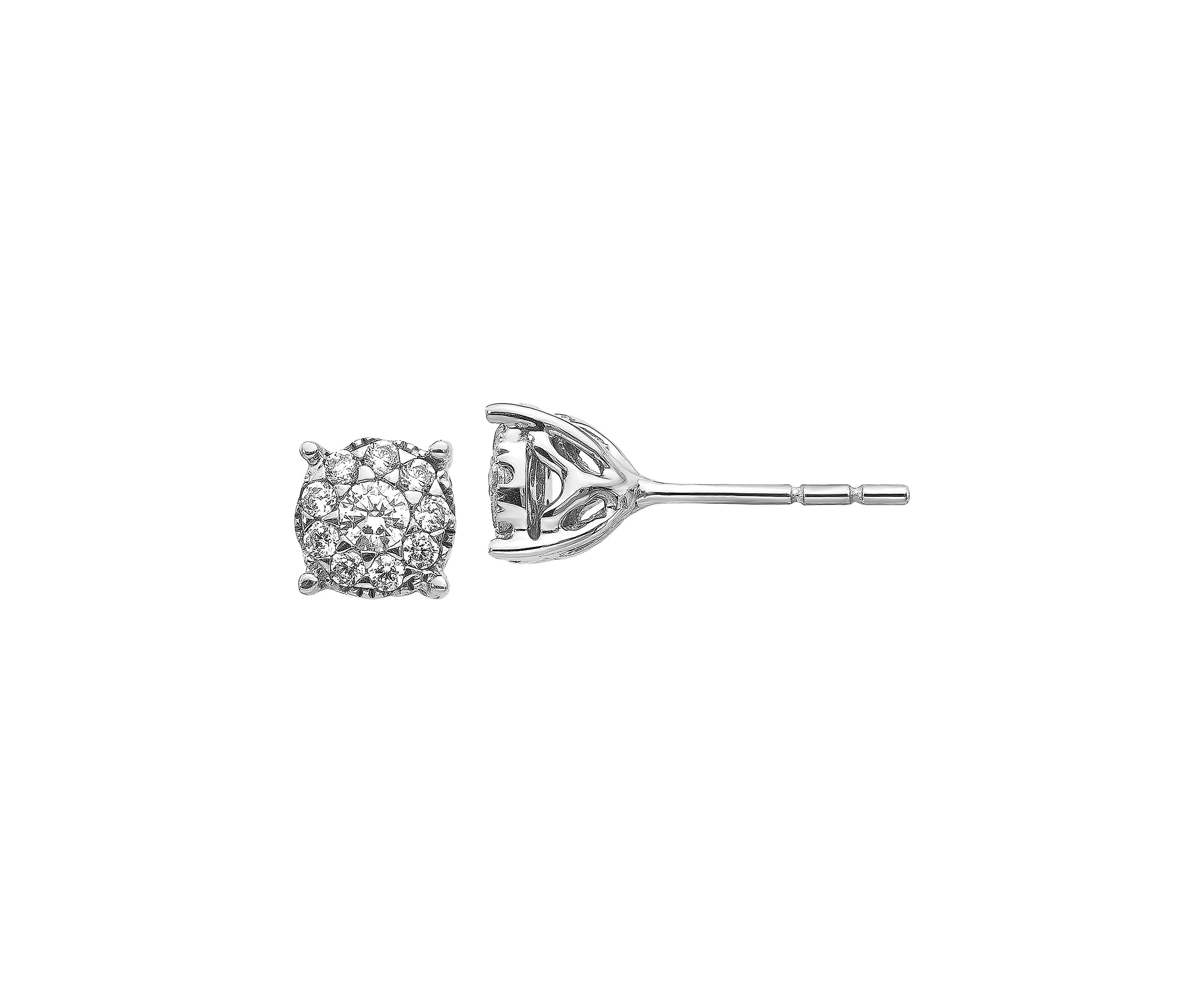 1/2 ct. t.w. Lab Grown Diamond Earrings in 14K White Gold