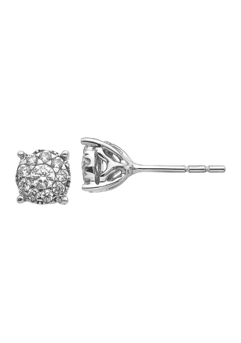 1/2 ct. t.w. Lab Grown Diamond Earrings in 14K White Gold