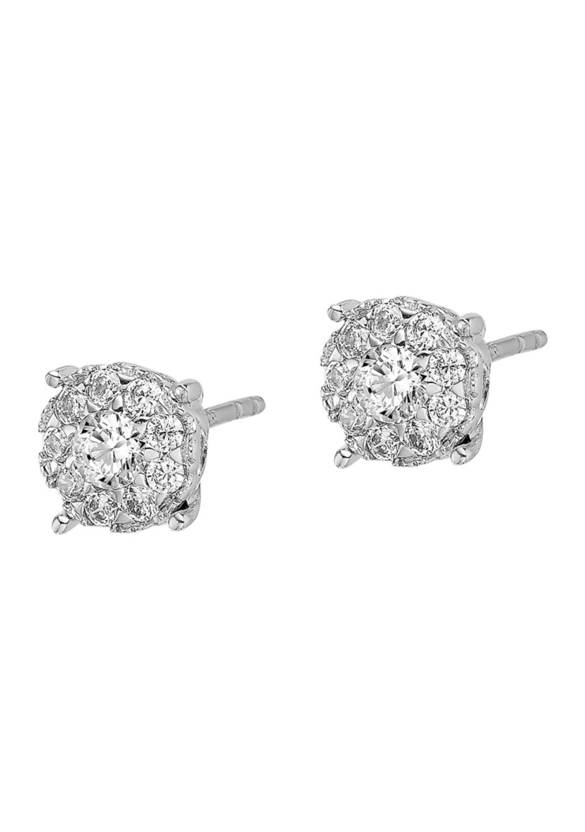 1/2 ct. t.w. Lab Grown Diamond Earrings in 14K White Gold