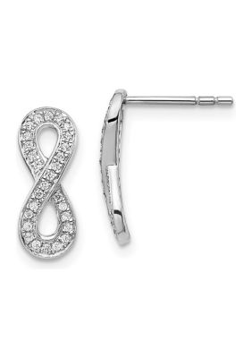 Belk & Co 1/6 ct. t.w. Diamond Infinity Earrings in 14K White Gold