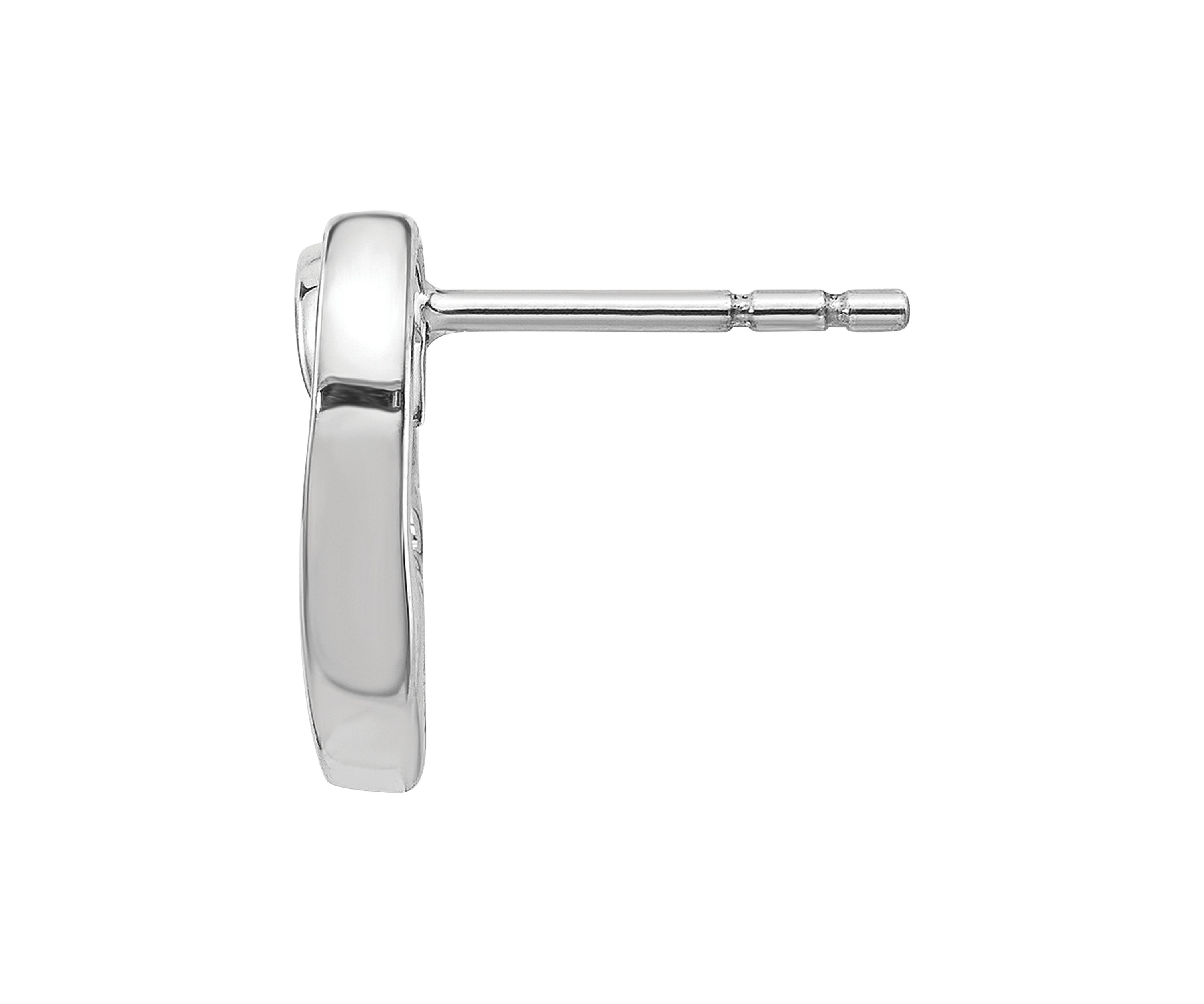 1/8 ct. t.w. Diamond Heart Post Earrings in 14K White Gold