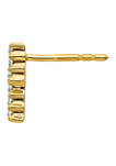 1/5 ct. t.w. Lab Grown Diamond Cross Earrings in 14K Yellow Gold