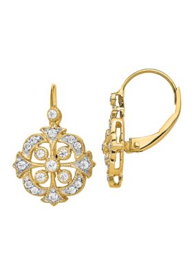 Belk & Co 1/3 ct. t.w. Lab Grown Diamond Earrings in 14K Yellow Gold