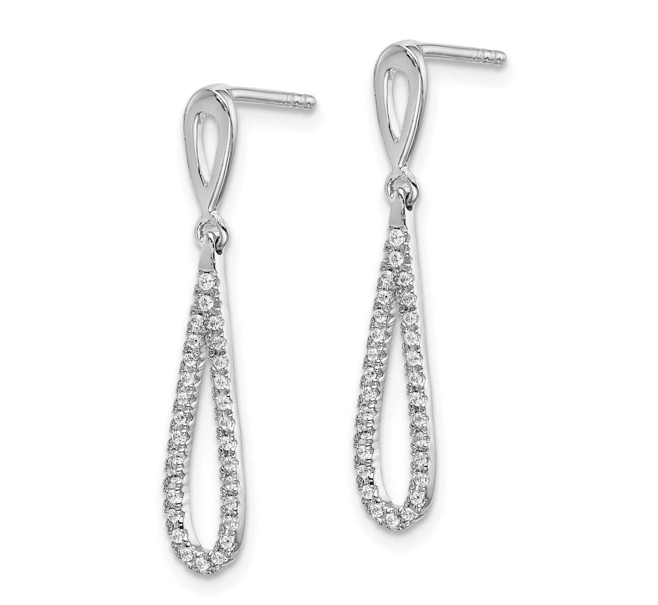 Lab Created 1/5 ct. t.w. Diamond Dangle Earrings in 14K White Gold