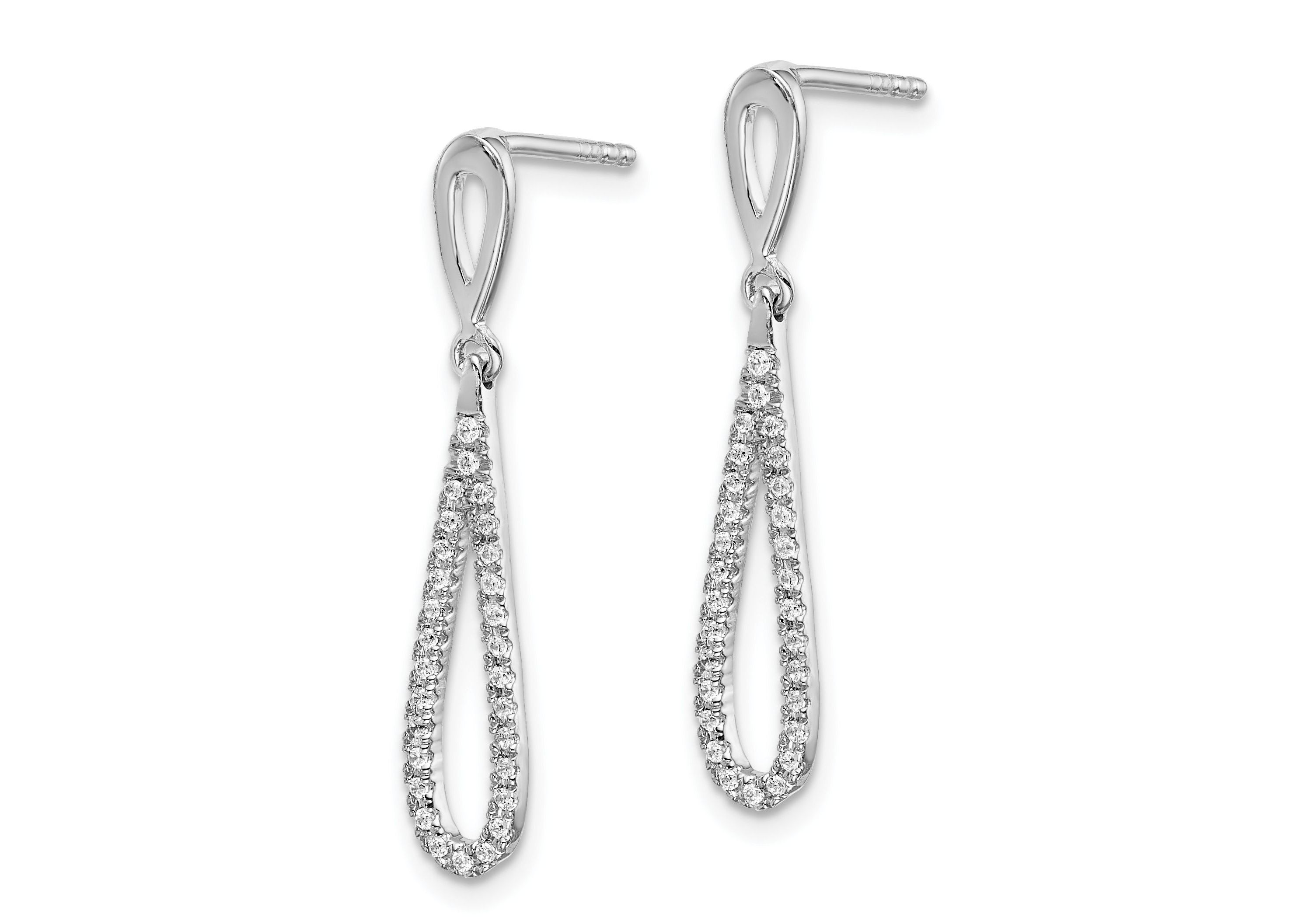 Lab Created 1/5 ct. t.w. Diamond Dangle Earrings in 14K White Gold