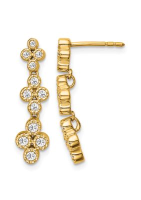 Belk & Co Lab Created 3/8 ct. t.w. Lab Grown Diamond VS+ F+ Dangle Earrings in 14K Yellow Gold