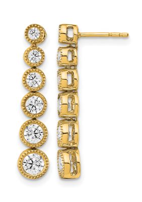 Belk & Co Lab Created 1 ct. t.w. Lab Grown Diamond VS+ F+ Graduated Dangle Earring in 14K Gold