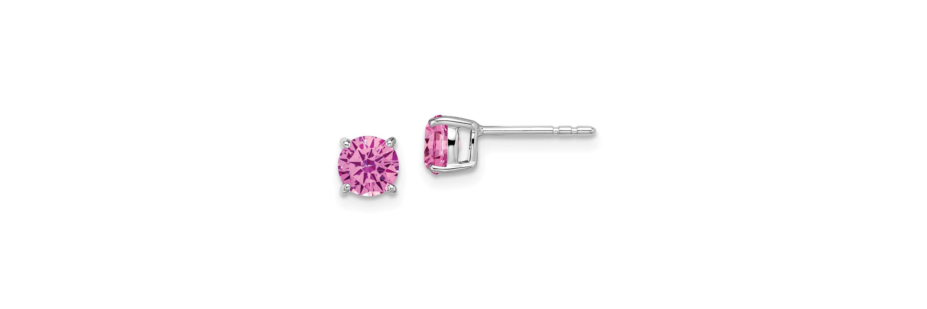 7/8 ct. t.w. Lab Created Sapphire Earrings in 14K White Gold