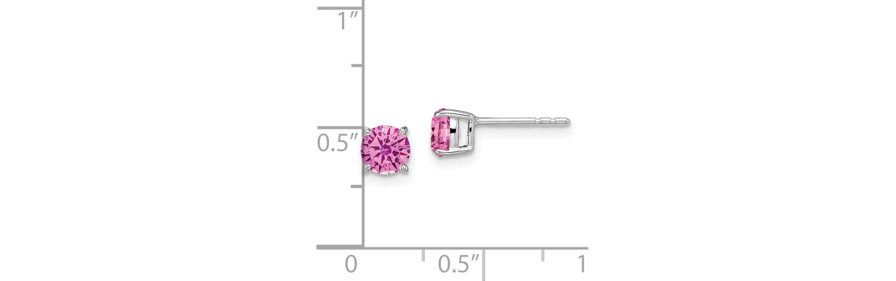 7/8 ct. t.w. Lab Created Sapphire Earrings in 14K White Gold