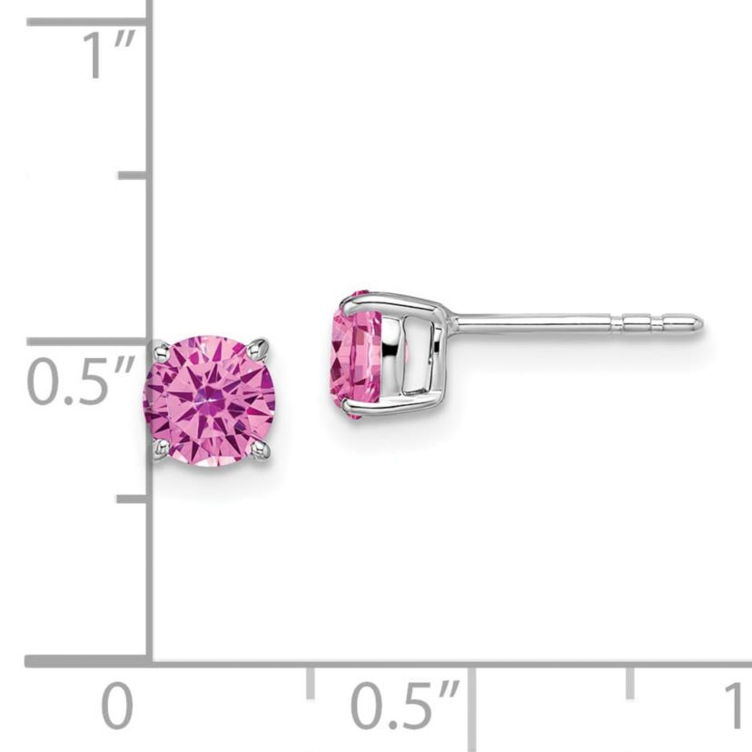 7/8 ct. t.w. Lab Created Sapphire Earrings in 14K White Gold