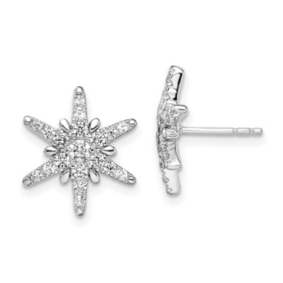 Belk & Co Lab Created 5/8 ct. t.w. Lab Grown Diamond Star Post Earrings in 14K White Gold