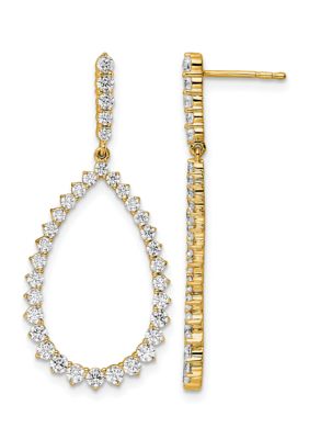 Belk & Co Lab Created 1.51 ct. t.w. Lab Grown Diamond VS+ F+ Dangle Earrings in 14K Gold