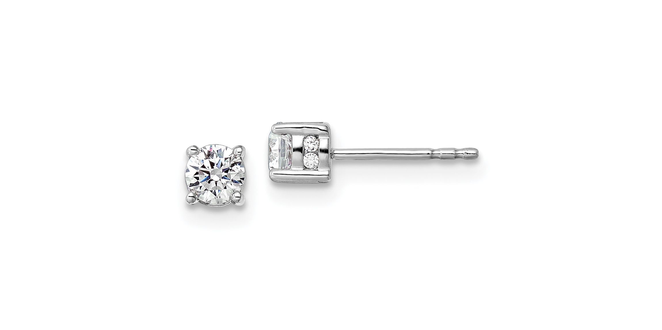 Lab Created 1/2 ct. t.w. Lab Grown Diamond Fashion Earrings in 14K White Gold