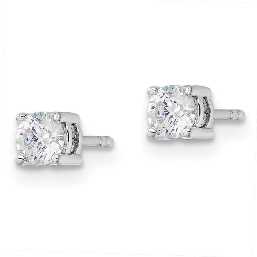 Lab Created 1/2 ct. t.w. Lab Grown Diamond Fashion Earrings in 14K White Gold