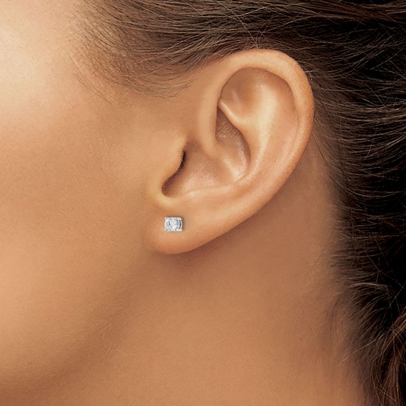 Lab Created 1/2 ct. t.w. Lab Grown Diamond Fashion Earrings in 14K White Gold